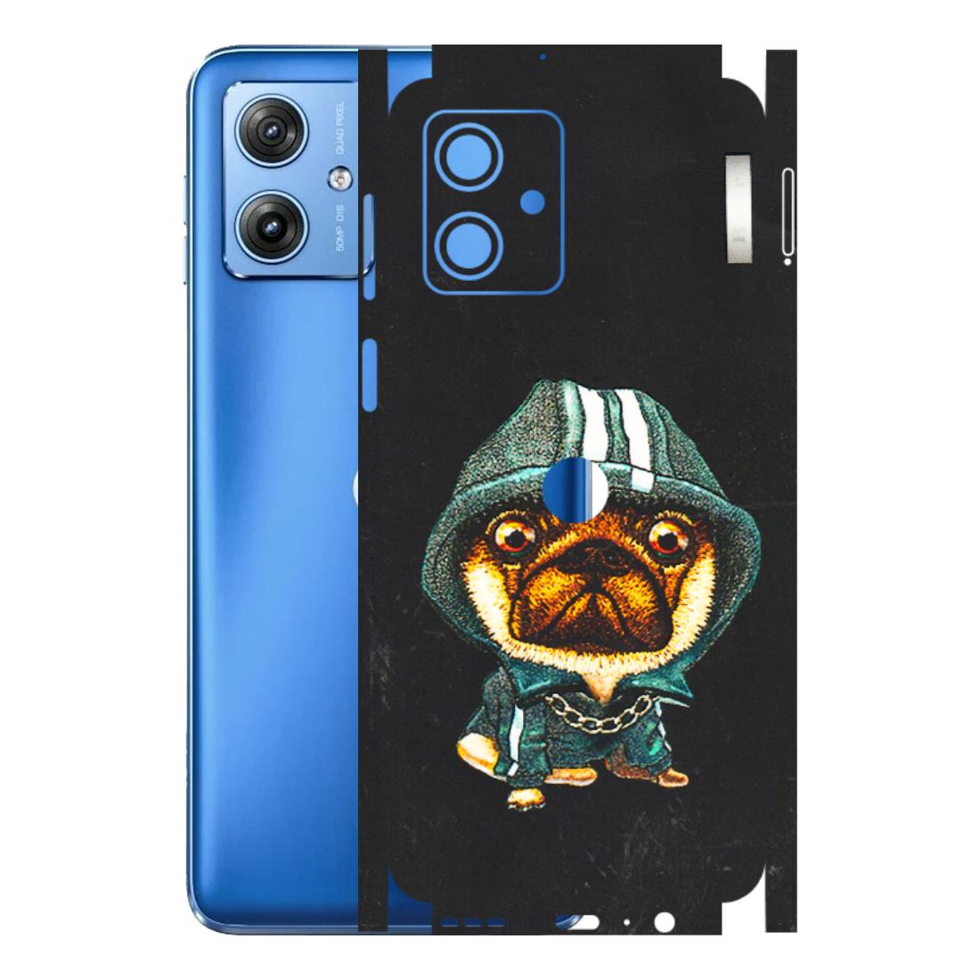 Motorola Phone Skins (All Models) - Puppy N Hoodie - 3D Embossed Finish (L-90) Motorola G64 (5G)