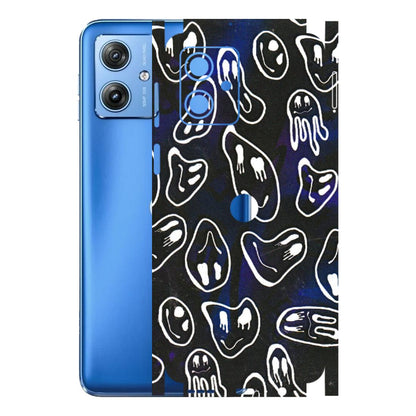 Motorola Phone Skins (All Models) - Distorted Smileys - 3D Embossed Finish (L-92) Motorola G64 (5G)