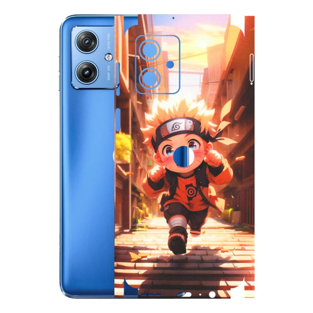 Motorola Phone Skins (All Models) - Naruto Cute Toon Running - Matte Finish (M-04) Motorola G64 (5G)