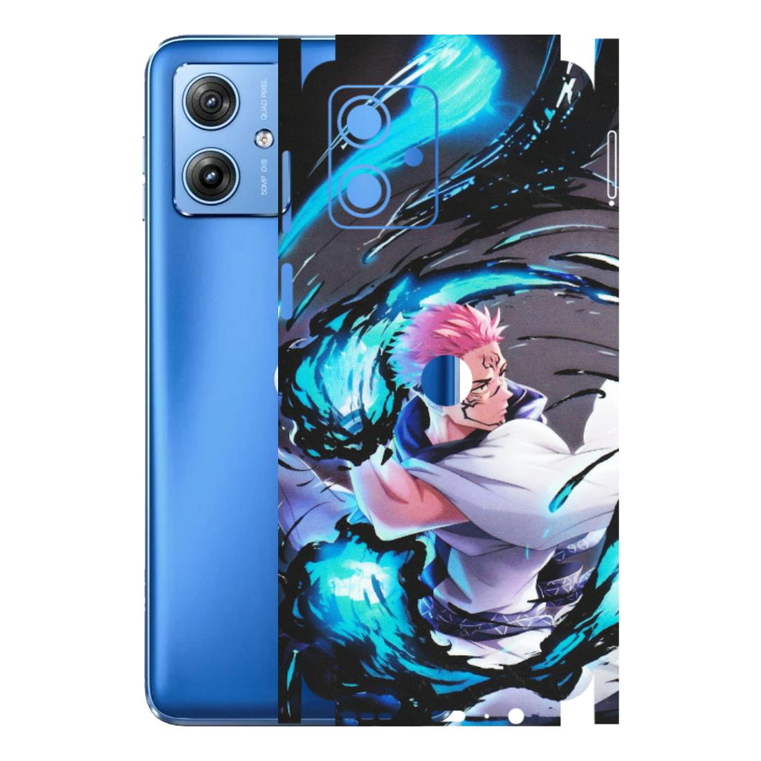 Motorola Phone Skins (All Models) - New Jujutsu Kaisen Grey Blue Anime - Matte Finish (M-127) Motorola G64 (5G)