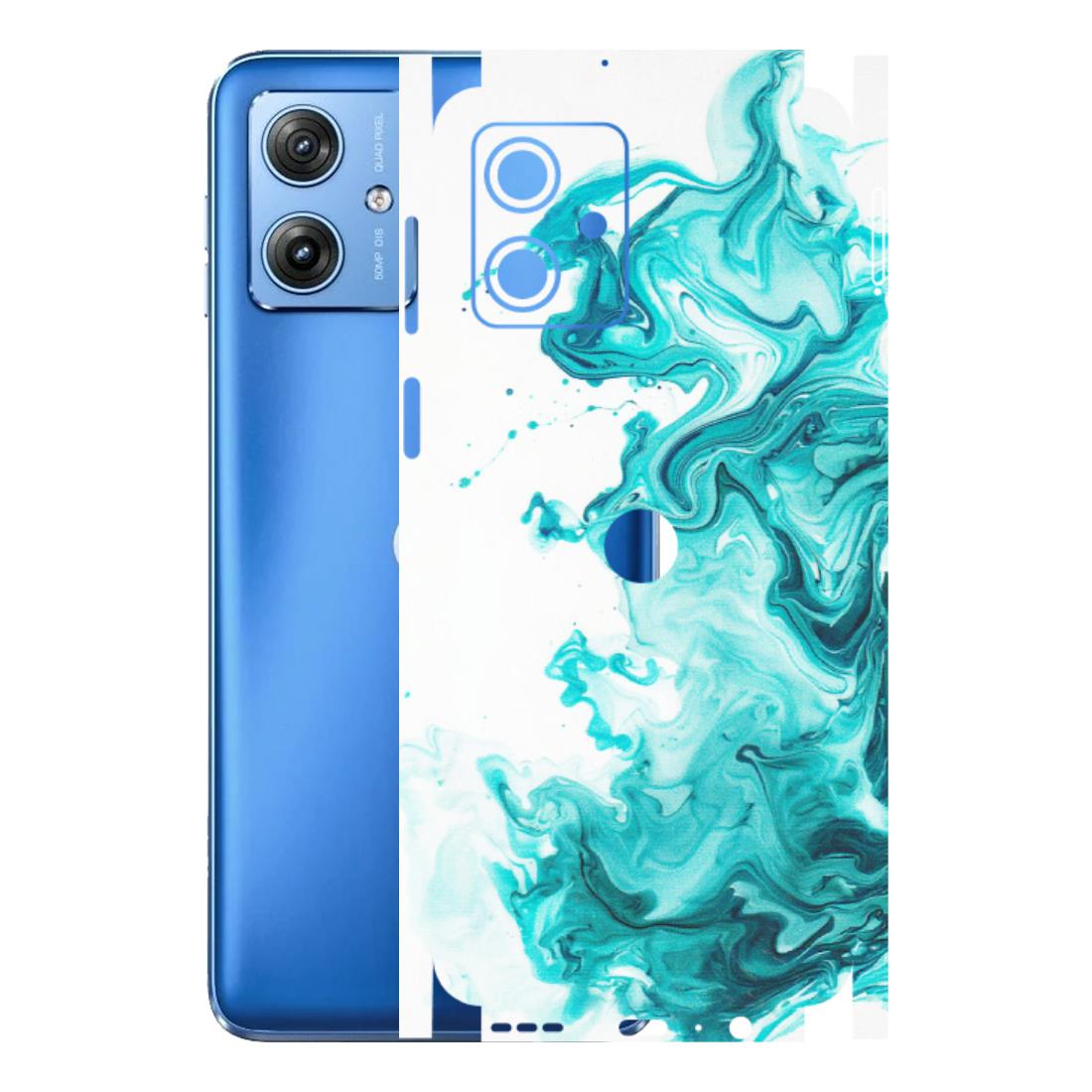 Motorola Phone Skins (All Models) - Sky Blue Abstract Colour - Matte Finish (M-146) Motorola G64 (5G)