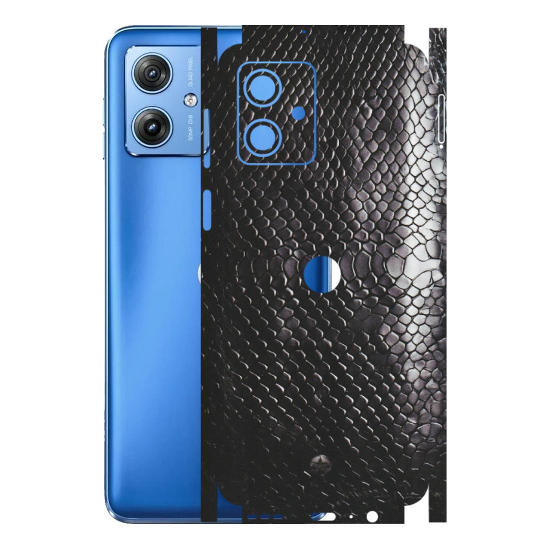 Motorola Phone Skins (All Models) - Black Snack Leather - Matte Finish (M-147) Motorola G64 (5G)