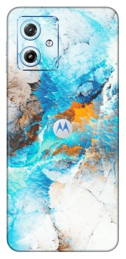 Motorola Phone Skins (All Models) - Blue Waves Abstract - Matte Finish (M-19) Motorola G64 (5G)