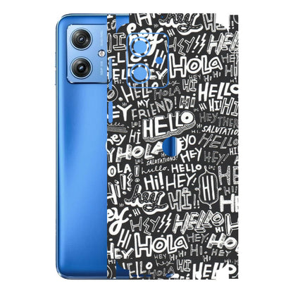 Motorola Phone Skins (All Models) - Hi Hello Doodles - Matte Finish (M-25) Motorola G64 (5G)