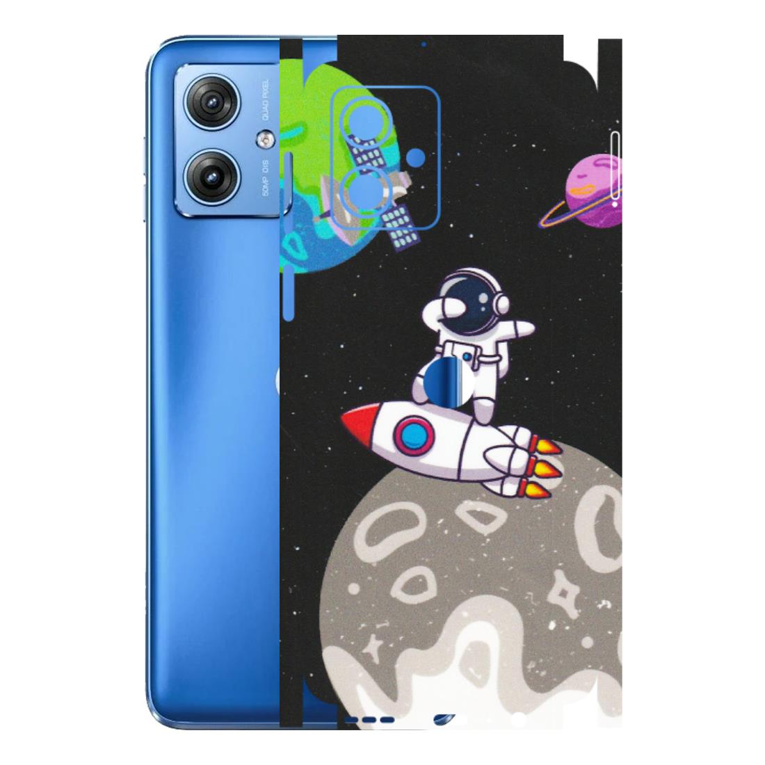 Motorola Phone Skins (All Models) - Astronaut Vibing Toon Running - Matte Finish (M-39) Motorola G64 (5G)