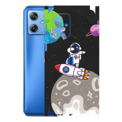 Motorola Phone Skins (All Models) - Astronaut Vibing Toon Running - Matte Finish (M-39) Motorola G64 (5G)