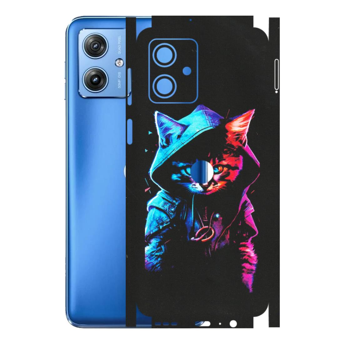 Motorola Phone Skins (All Models) - Cyberpunk Cat - Matte Finish (M-45) Motorola G64 (5G)