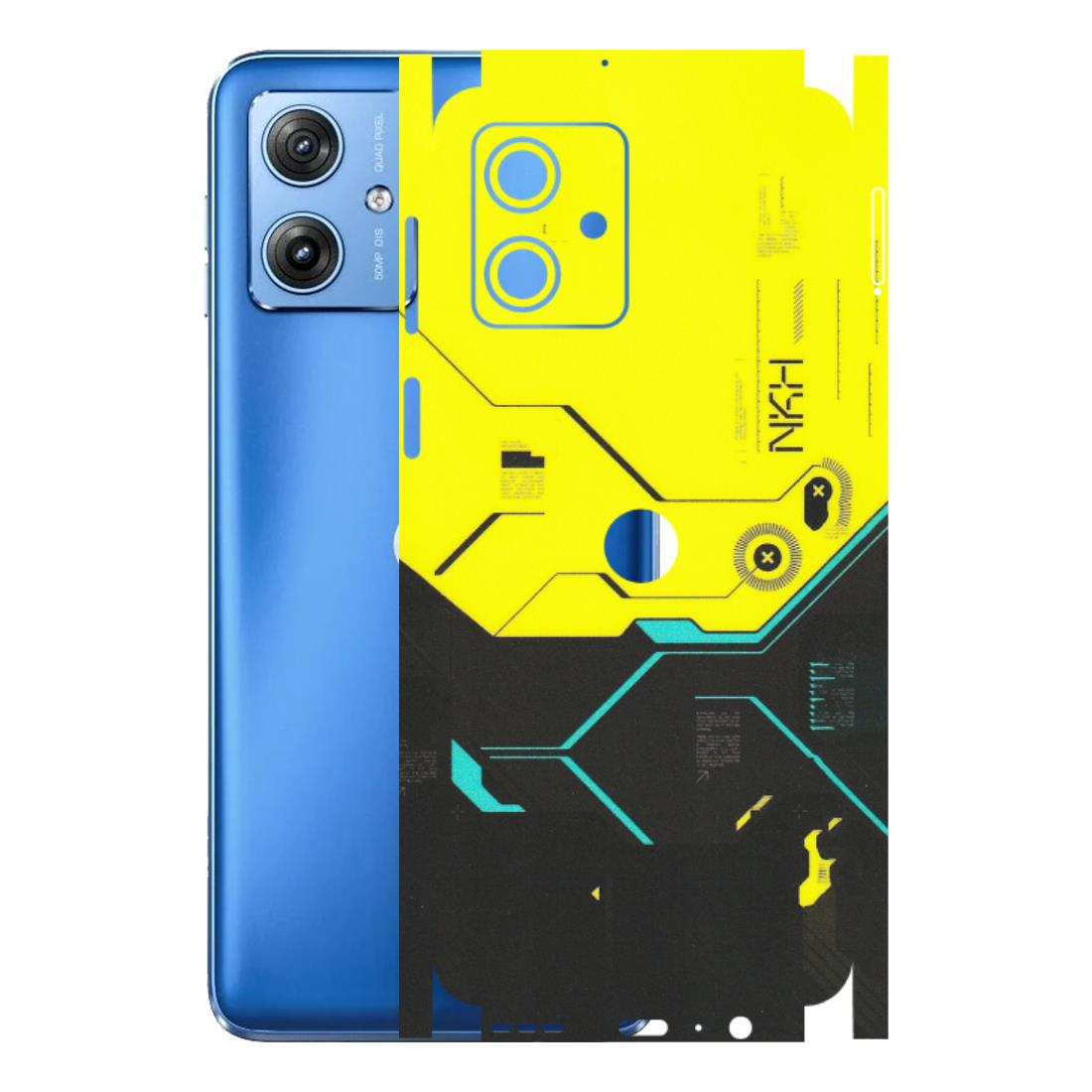 Motorola Phone Skins (All Models) - Black Yellow Technica - Matte Finish (M-53) Motorola G64 (5G)