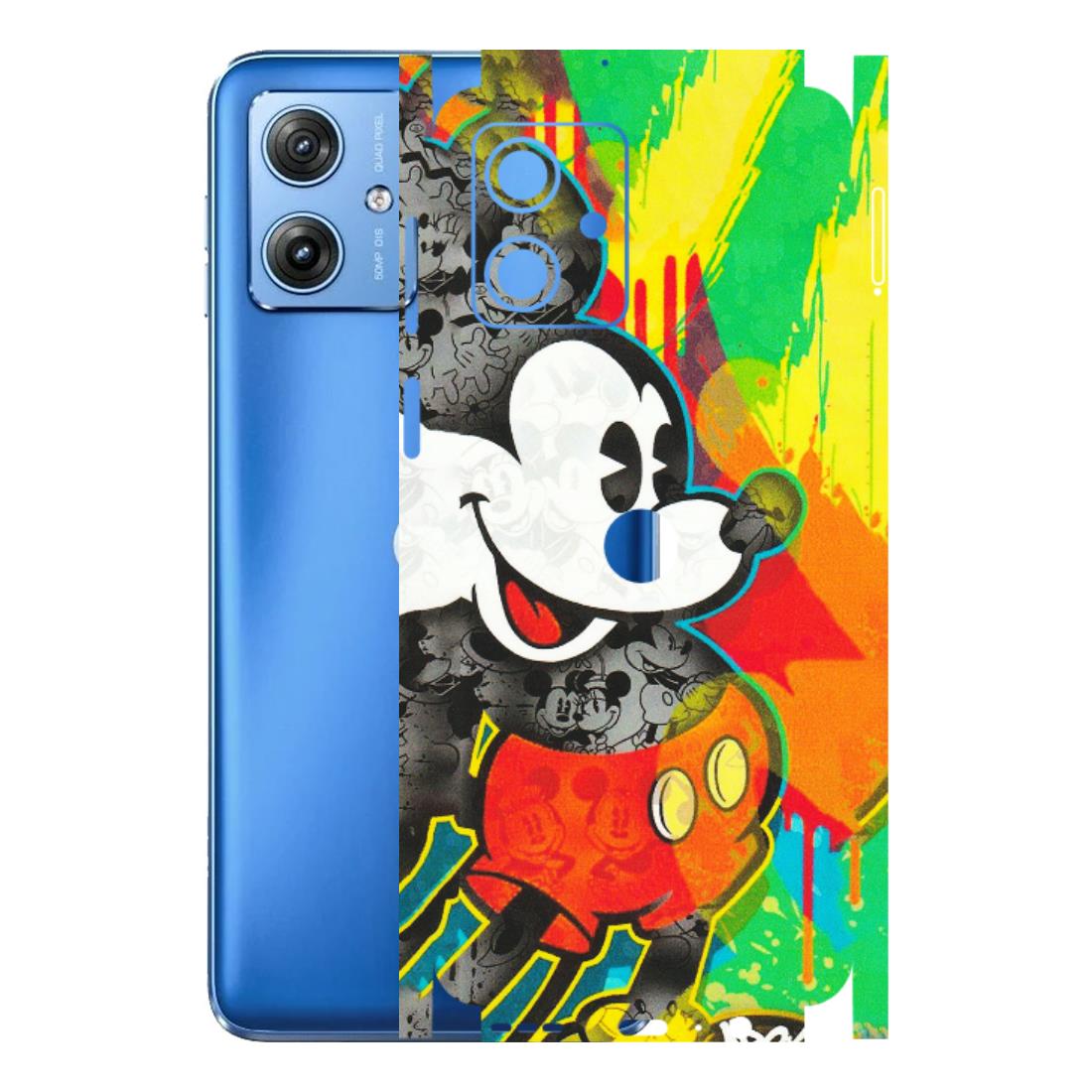 Motorola Phone Skins (All Models) - Multiple Mickey With Colourful Texture - Matte Finish (M-84) Motorola G64 (5G)