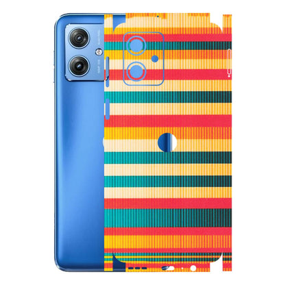 Motorola Phone Skins (All Models) - Colourful Stripes Soothing Effect - Matte Finish (M-86) Motorola G64 (5G)