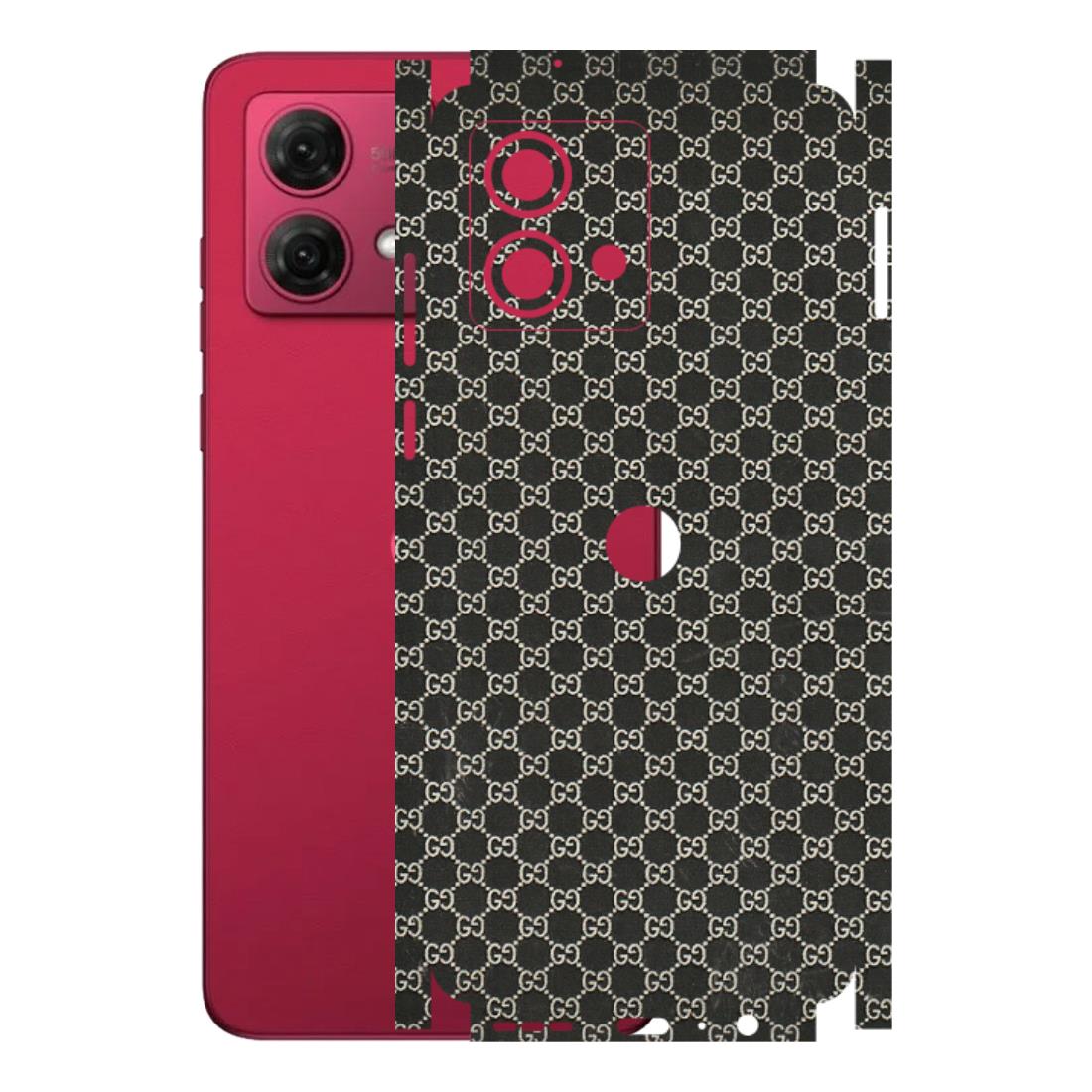 Motorola Phone Skins (All Models) - Black G Print - 3D Embossed Finish (L-109) Motorola G84 (5G)