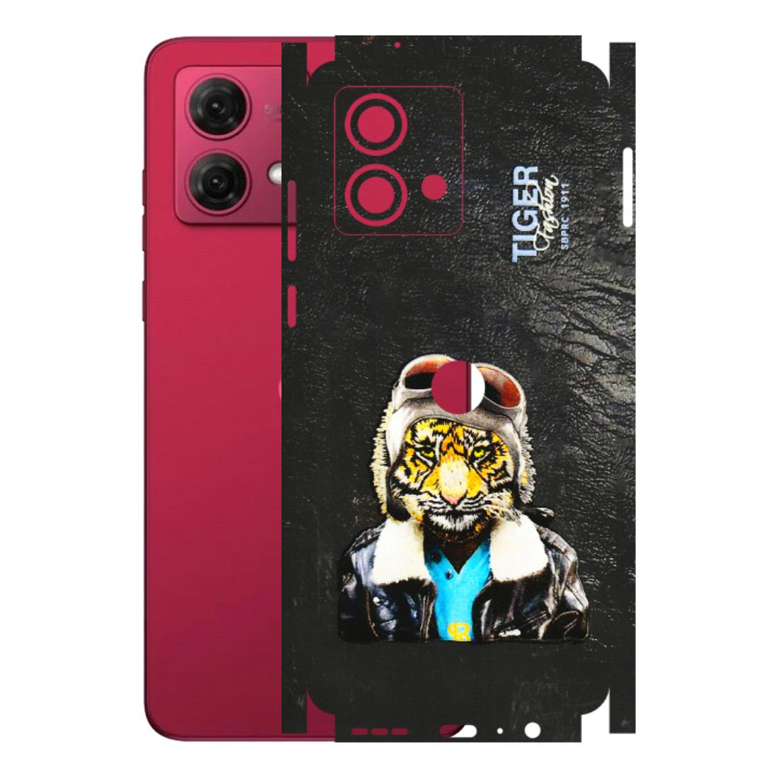 Motorola Phone Skins (All Models) - Rider Tiger - 3D Embossed Finish (L-113) Motorola G84 (5G)