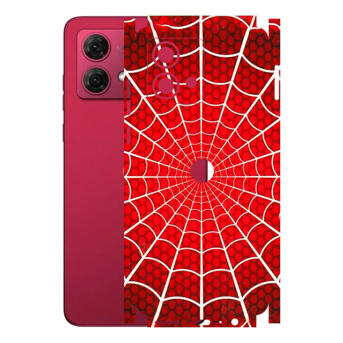Motorola Phone Skins (All Models) - Classic Spidey Web - 3D Embossed Finish (L-115) Motorola G84 (5G)