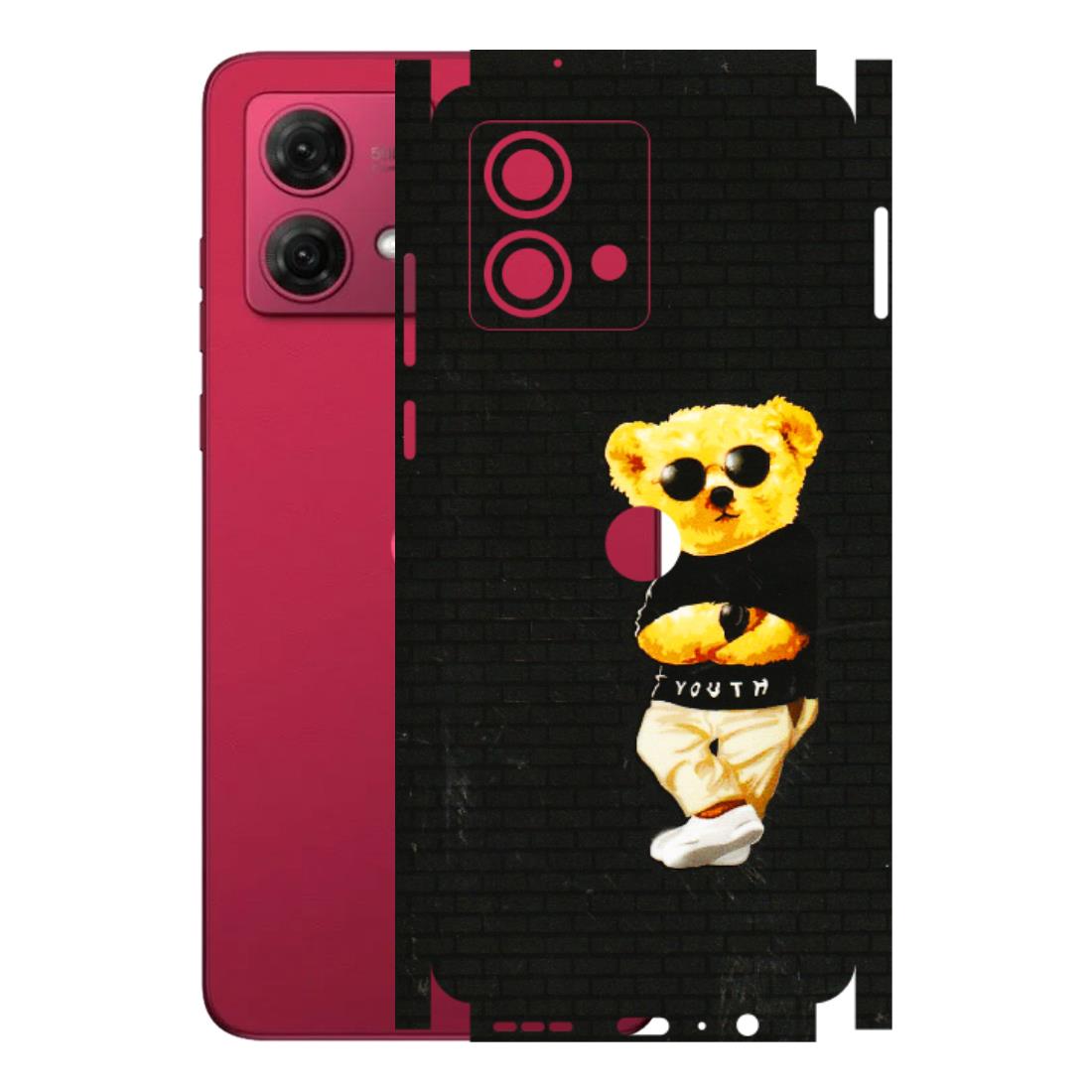 Motorola Phone Skins (All Models) - Classy Teddy Bear - 3D Embossed Finish (L-116) Motorola G84 (5G)