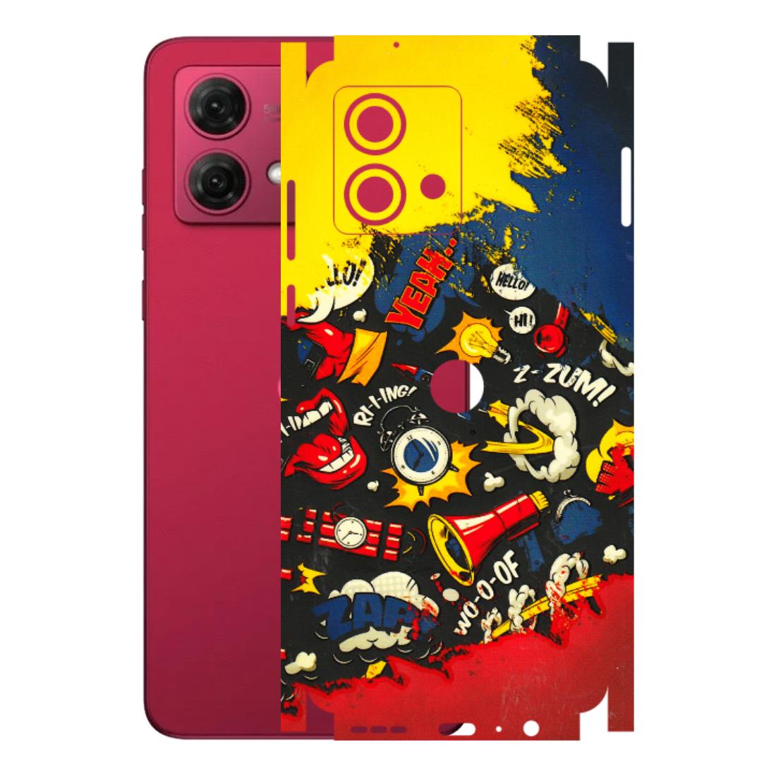 Motorola Phone Skins (All Models) - Pacific Doodle Art - 3D Embossed Finish (L-120) Motorola G84 (5G)