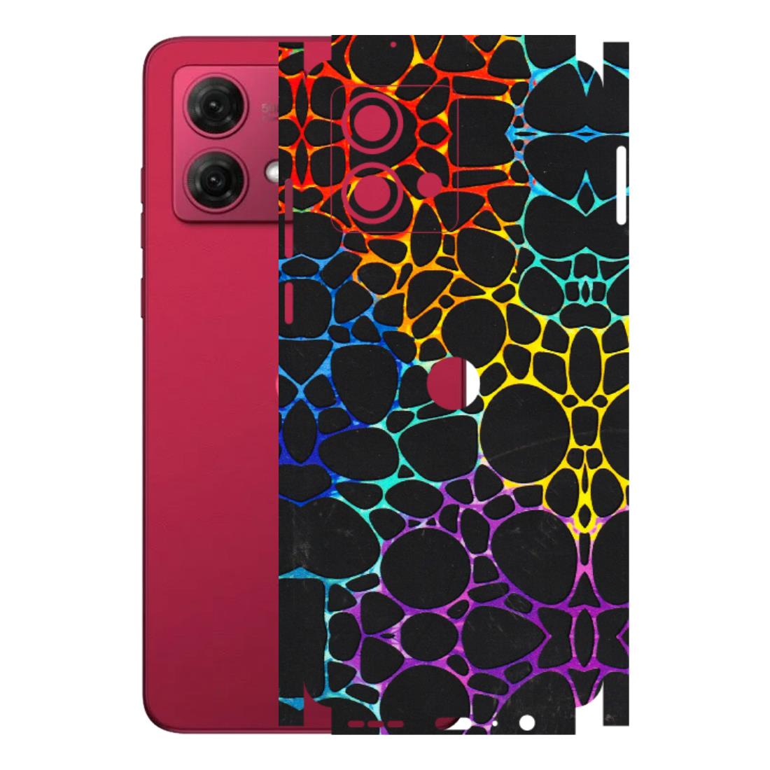 Motorola Phone Skins (All Models) - Abstract Art MultiColour - 3D Embossed Finish (L-133) Motorola G84 (5G)