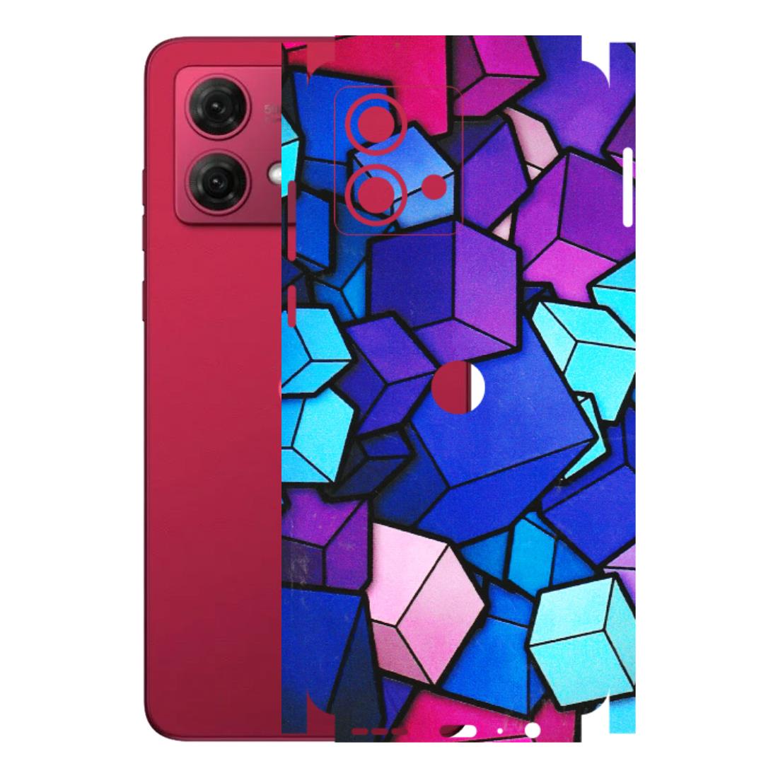Motorola Phone Skins (All Models) - Cube Doodle - 3D Embossed Finish (L-141) Motorola G84 (5G)