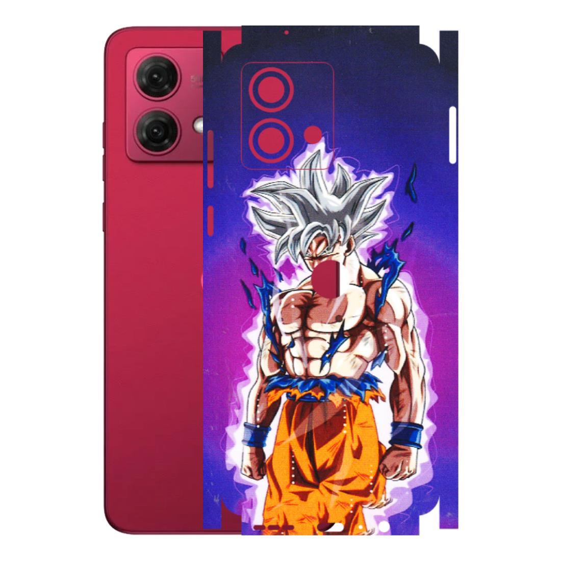 Motorola Phone Skins (All Models) - Goku Purple Anime - 3D Embossed Finish (L-147) Motorola G84 (5G)