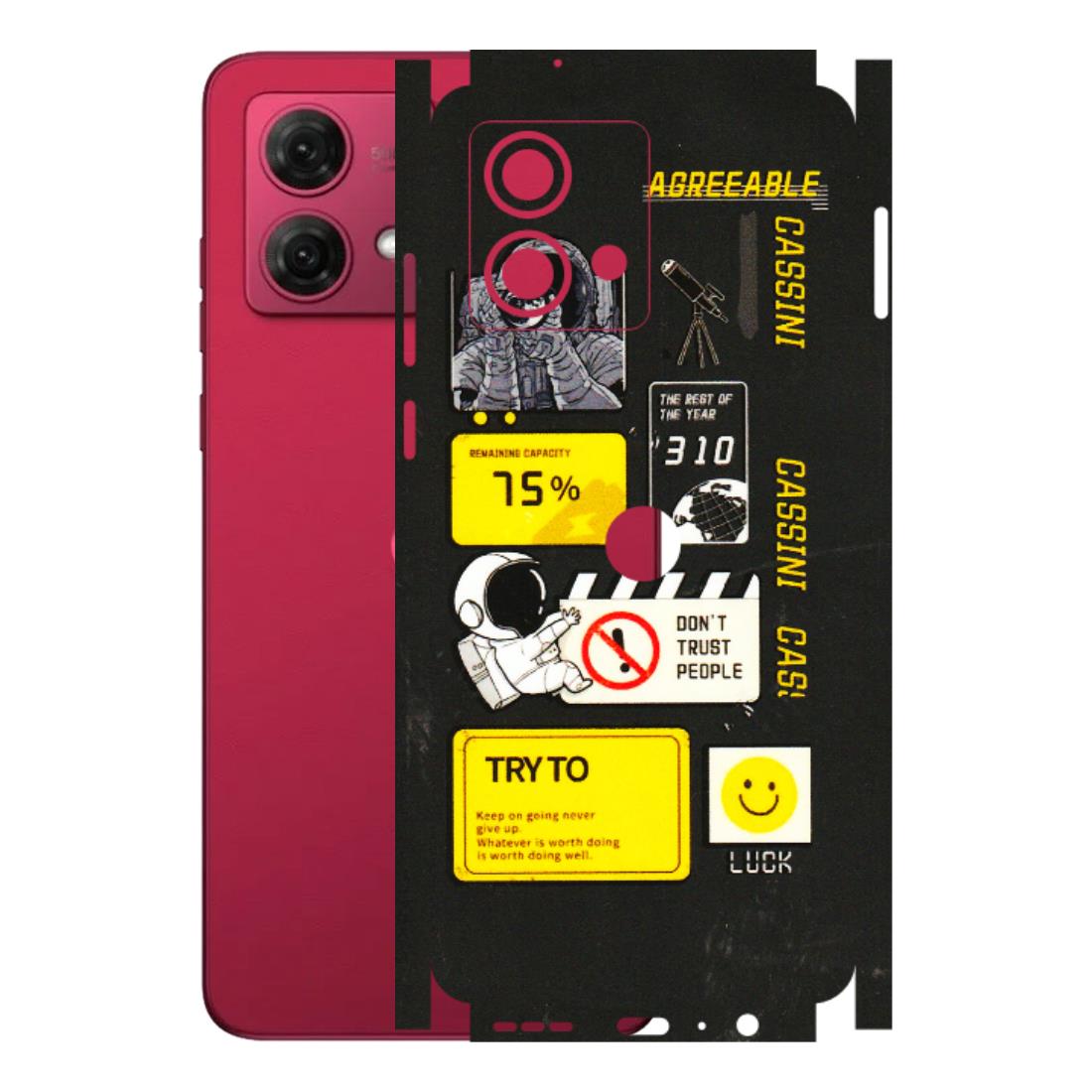 Motorola Phone Skins (All Models) - Black Cassini - 3D Embossed Finish (L-161) Motorola G84 (5G)
