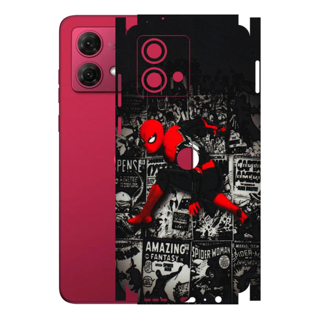 Motorola Phone Skins (All Models) - SpiderMan New - 3D Embossed Finish (L-162) Motorola G84 (5G)