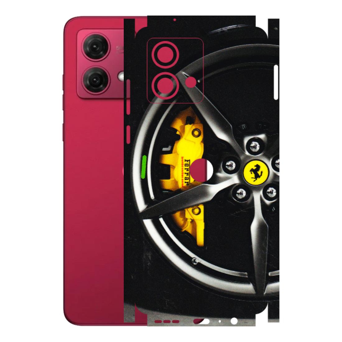 Motorola Phone Skins (All Models) - Ferrari Wheel Alloy - 3D Embossed Finish (L-173) Motorola G84 (5G)
