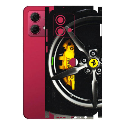 Motorola Phone Skins (All Models) - Ferrari Wheel Alloy - 3D Embossed Finish (L-173) Motorola G84 (5G)