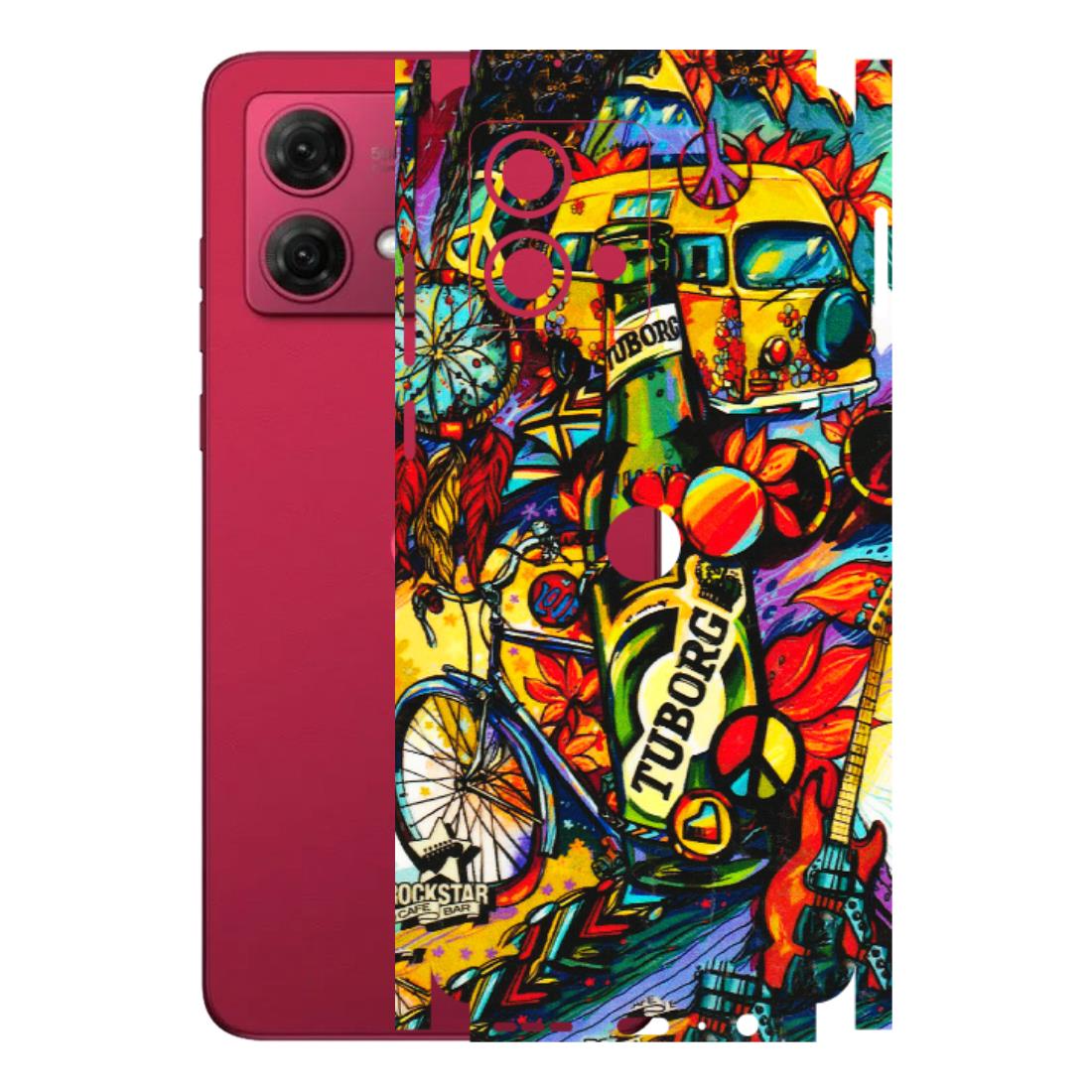 Motorola Phone Skins (All Models) - Cool Beer Bottle - 3D Embossed Finish (L-193) Motorola G84 (5G)