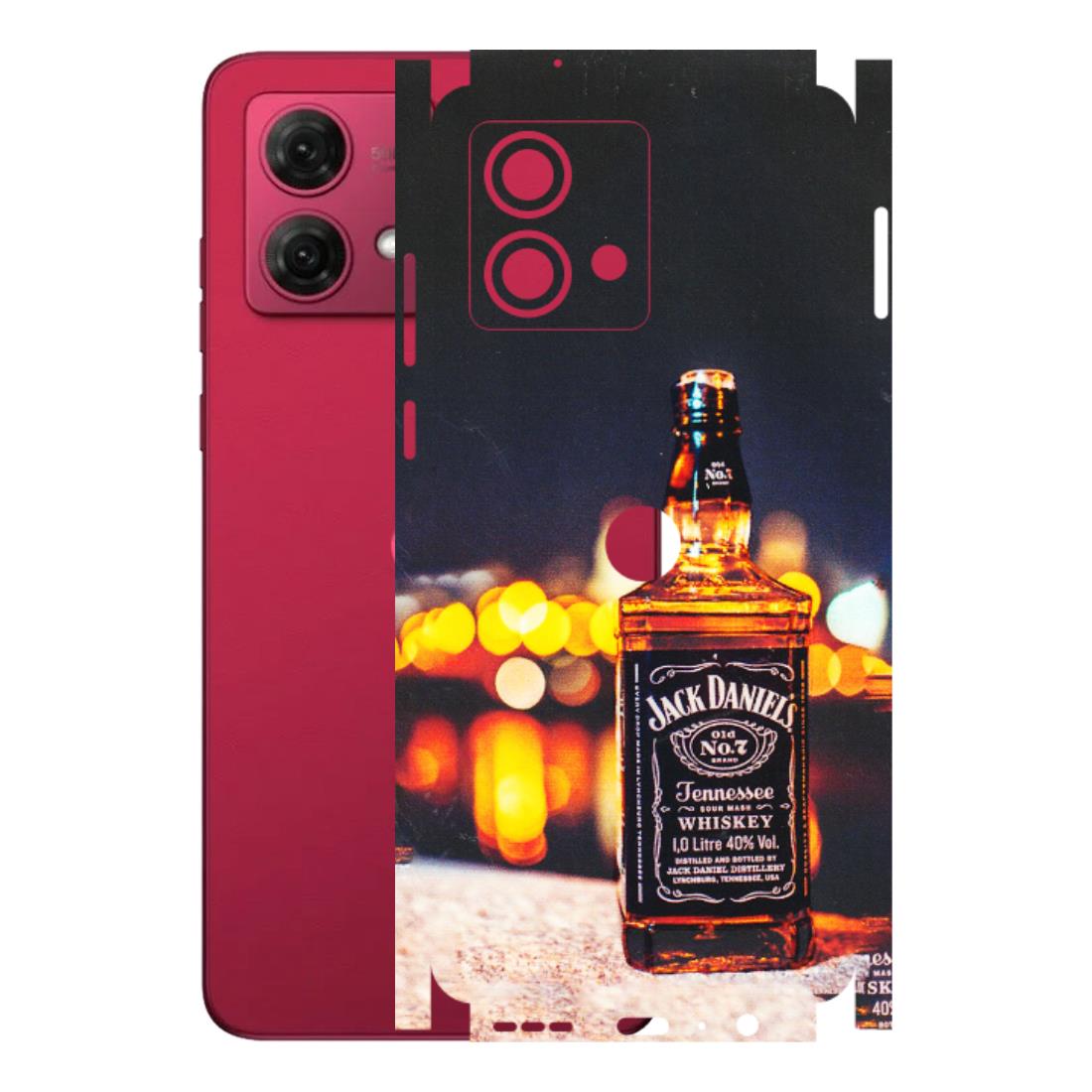Motorola Phone Skins (All Models) - JD Whiskey Bottle - 3D Embossed Finish (L-20) Motorola G84 (5G)