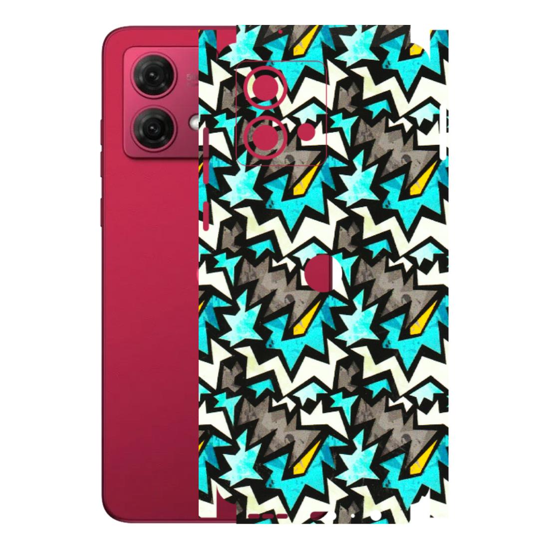 Motorola Phone Skins (All Models) - Funky Zig Zag - 3D Embossed Finish (L-223) Motorola G84 (5G)
