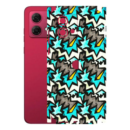Motorola Phone Skins (All Models) - Funky Zig Zag - 3D Embossed Finish (L-223) Motorola G84 (5G)