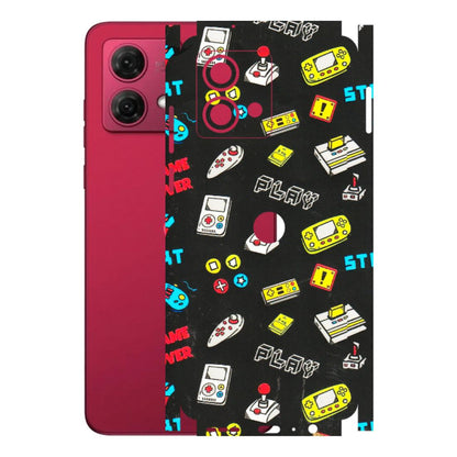 Motorola Phone Skins (All Models) - Gaming Doodles - 3D Embossed Finish (L-224) Motorola G84 (5G)