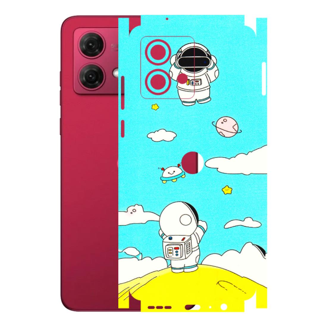 Motorola Phone Skins (All Models) - Blue Skies Astro Float - 3D Embossed Finish (L-230) Motorola G84 (5G)