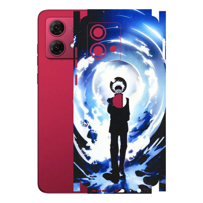 Motorola Phone Skins (All Models) - Satoru Gojo Dark Blue - 3D Embossed Finish (L-235) Motorola G84 (5G)