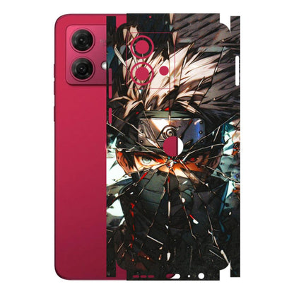 Motorola Phone Skins (All Models) - Kakashi Shattered Glass Effect - 3D Embossed Finish (L-237) Motorola G84 (5G)