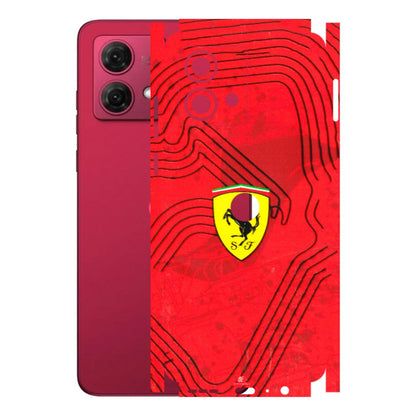 Motorola Phone Skins (All Models) - Red Ferrari Logo Stylish - 3D Embossed Finish (L-238) Motorola G84 (5G)