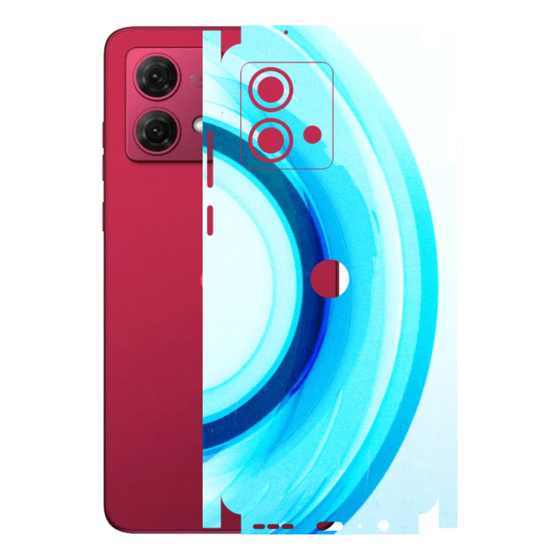 Motorola Phone Skins (All Models) - The Blue Curve - 3D Embossed Finish (L-244) Motorola G84 (5G)