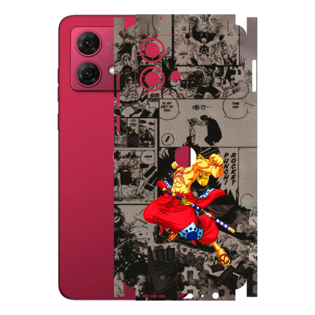 Motorola Phone Skins (All Models) - One Piece Rocket Punch Manga - 3D Embossed Finish (L-25) Motorola G84 (5G)