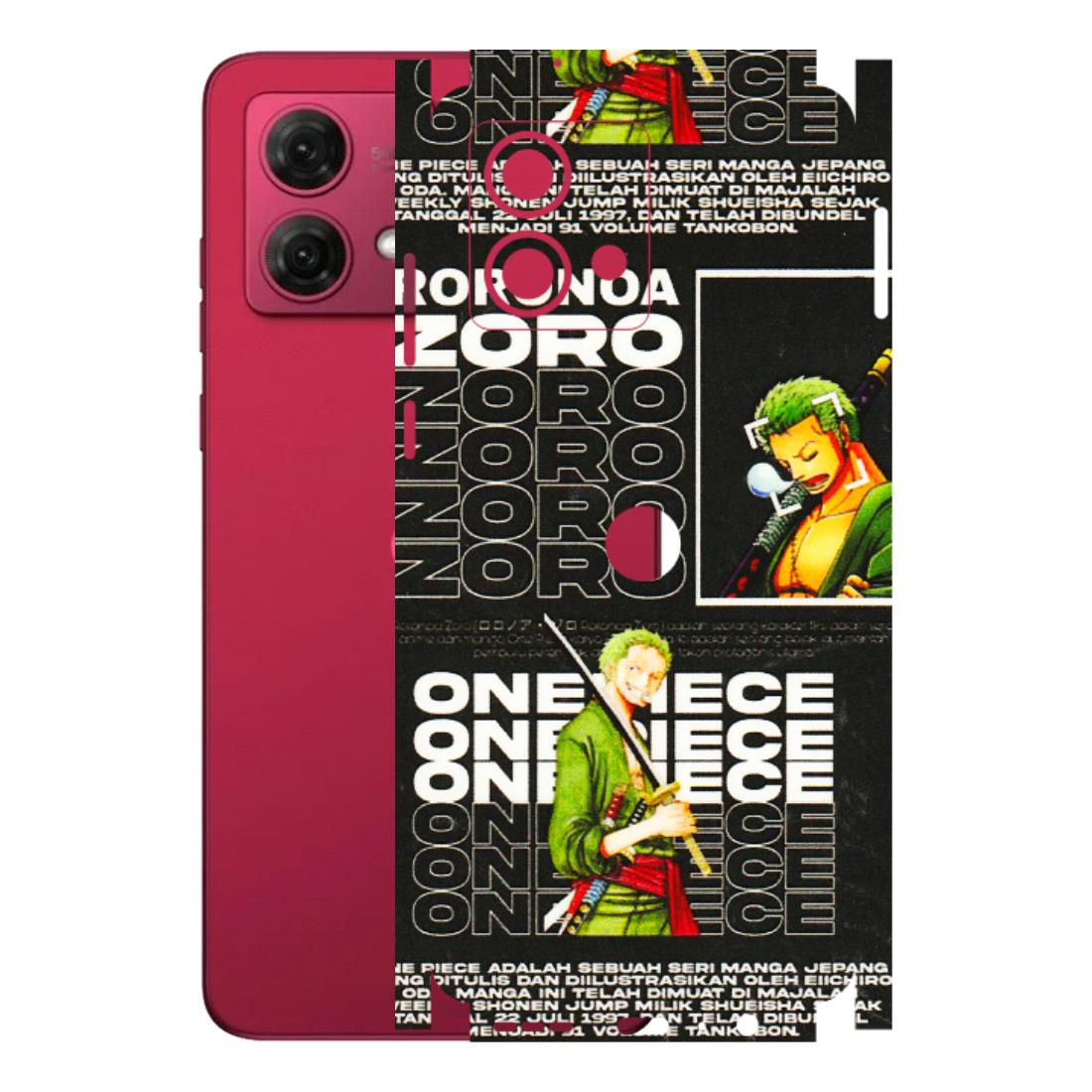 Motorola Phone Skins (All Models) - One Piece Zoro - 3D Embossed Finish (L-250) Motorola G84 (5G)