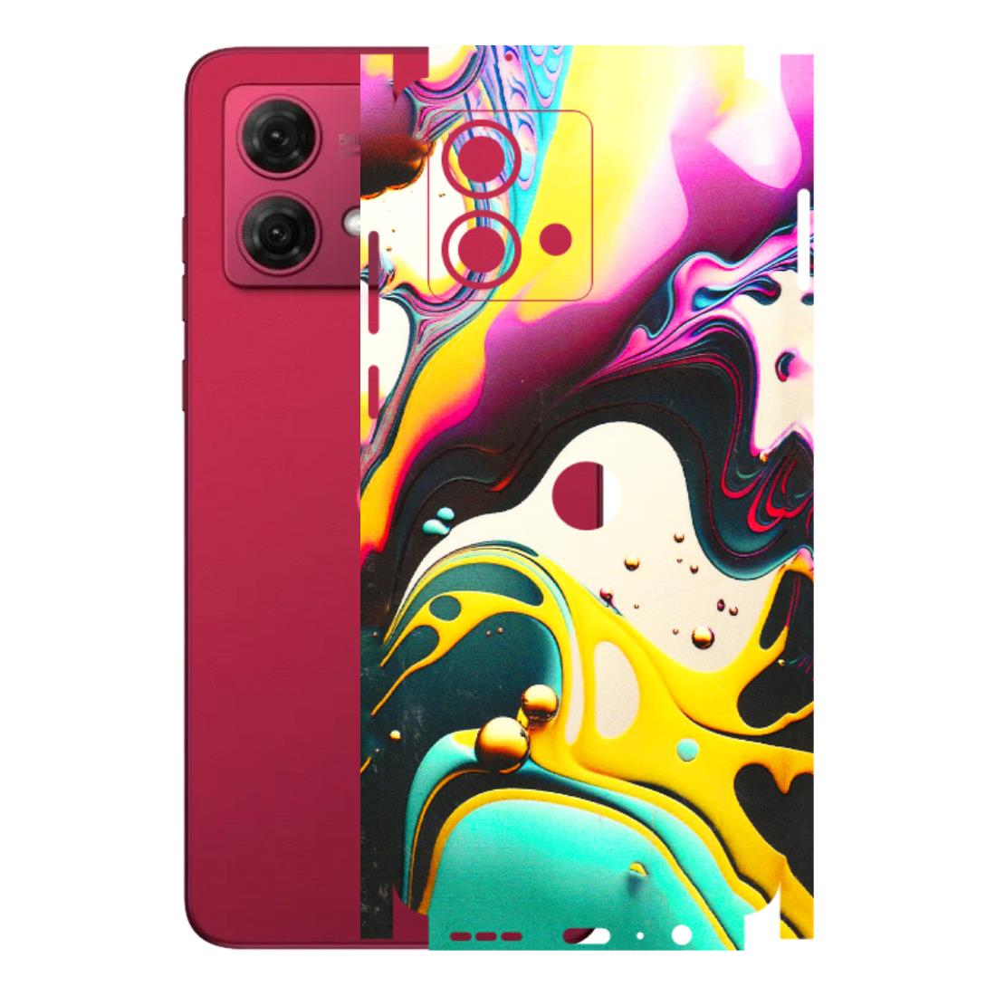 Motorola Phone Skins (All Models) - Multicolor Abstract pattern - 3D Embossed Finish (L-254) Motorola G84 (5G)