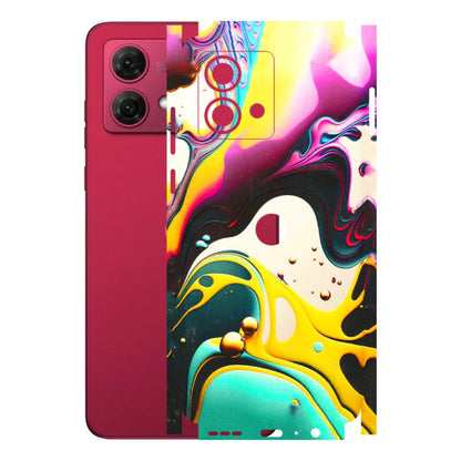 Motorola Phone Skins (All Models) - Multicolor Abstract pattern - 3D Embossed Finish (L-254) Motorola G84 (5G)