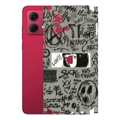 Motorola Phone Skins (All Models) - Never Have Love Anime - 3D Embossed Finish (L-260) Motorola G84 (5G)