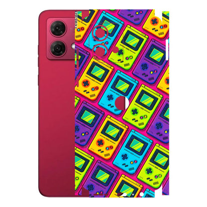 Motorola Phone Skins (All Models) - Gameboy Colourful - 3D Embossed Finish (L-266) Motorola G84 (5G)