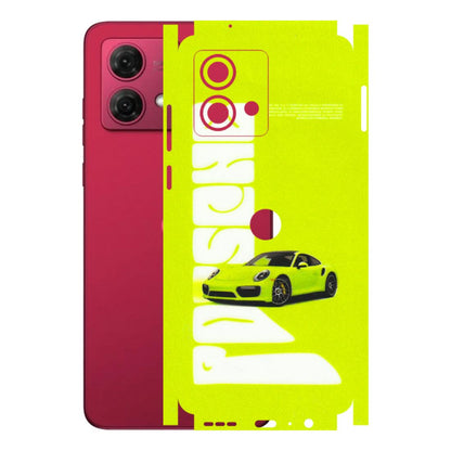 Motorola Phone Skins (All Models) - Lime Green Porche - 3D Embossed Finish (L-30) Motorola G84 (5G)