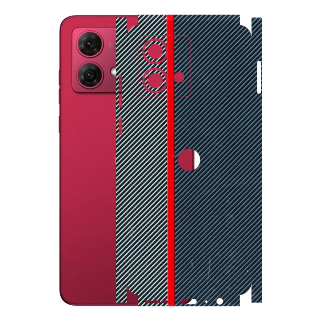 Motorola Phone Skins (All Models) - Blue Sober Lines - 3D Embossed Finish (L-305) Motorola G84 (5G)