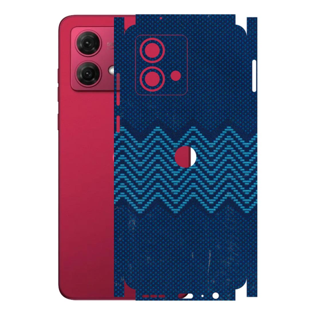 Motorola Phone Skins (All Models) - Blue Sober Waves - 3D Embossed Finish (L-306) Motorola G84 (5G)