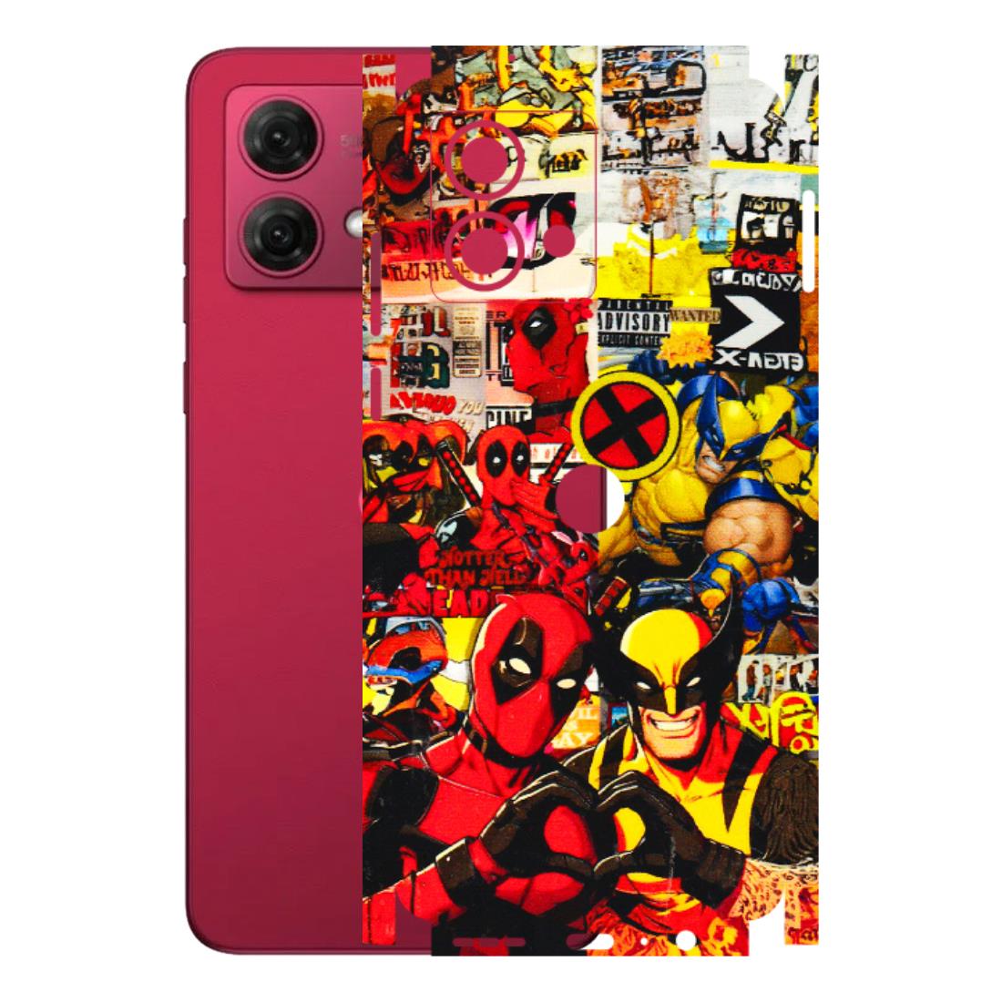 Motorola Phone Skins (All Models) - Spidy Wolverine - 3D Embossed Finish (L-310) Motorola G84 (5G)