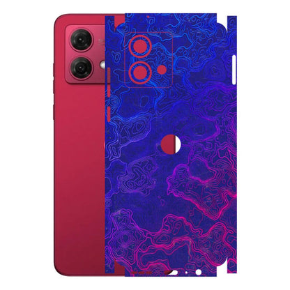 Motorola Phone Skins (All Models) - Purple Ripples Swirl - 3D Embossed Finish (L-314) Motorola G84 (5G)