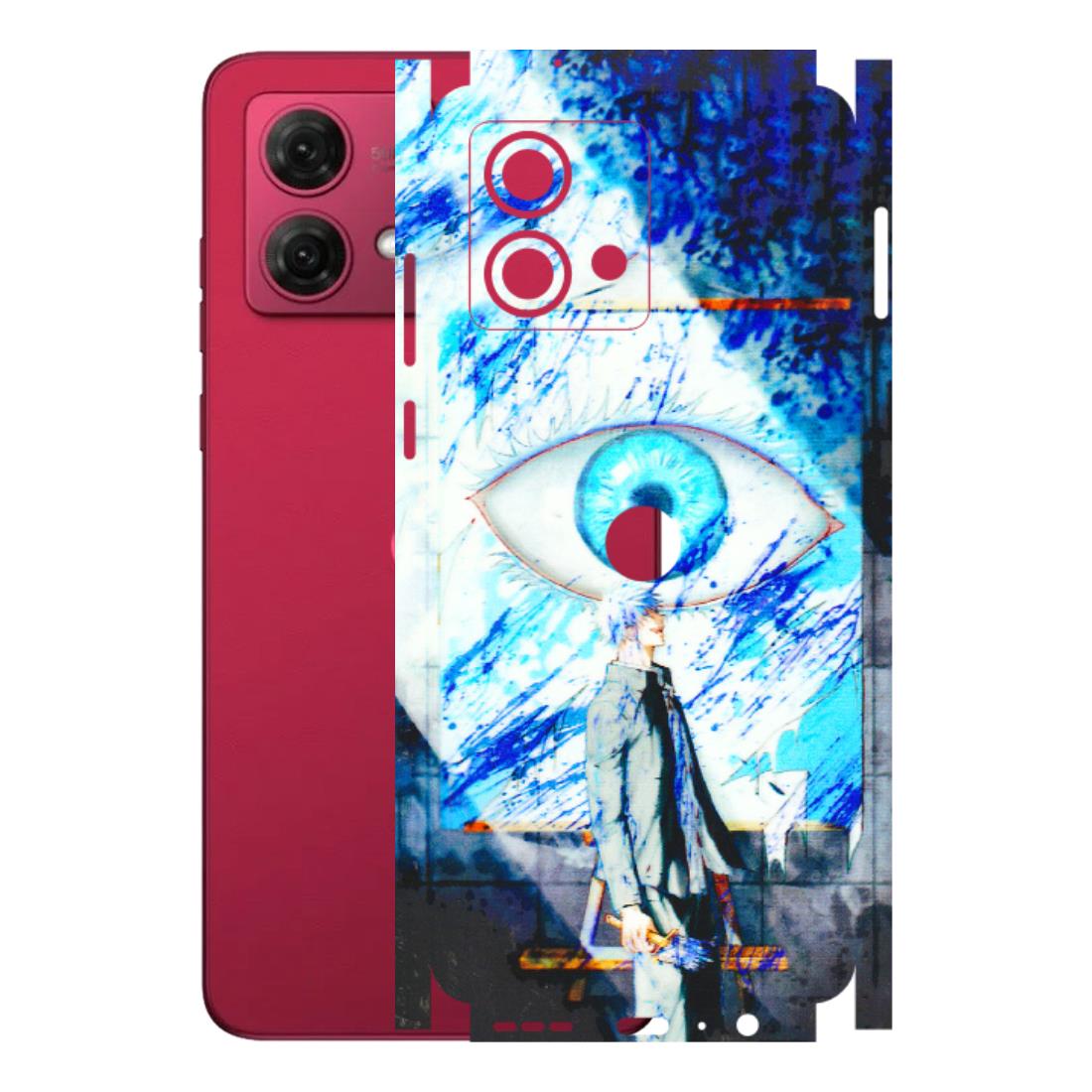 Motorola Phone Skins (All Models) - Anime Sea Blue Eye - 3D Embossed Finish (L-318) Motorola G84 (5G)
