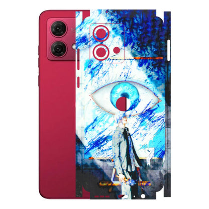 Motorola Phone Skins (All Models) - Anime Sea Blue Eye - 3D Embossed Finish (L-318) Motorola G84 (5G)