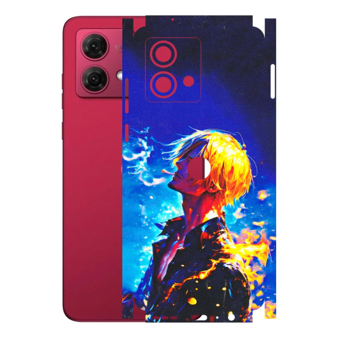 Motorola Phone Skins (All Models) - Sanji Vinsmoke One Piece - 3D Embossed Finish (L-319) Motorola G84 (5G)